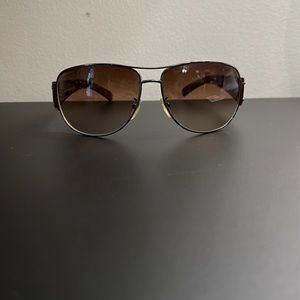 Prada Tortoise Shell Aviator Sunglasses